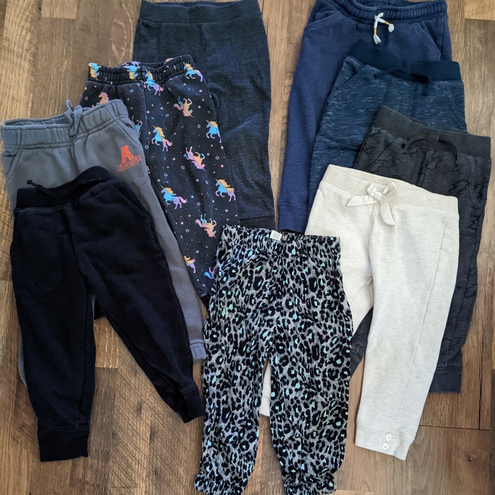 8 sweatpants and 1 palazzo pants bundle